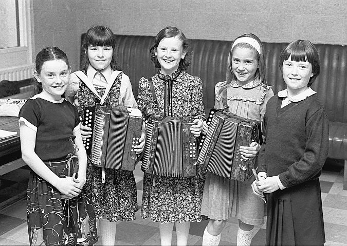 Taking part in the music section of St Joseph's Youth Club (Shantalla area) talent competitions in the local Community Centre in 1980 were Caroline Casserley and Annette Martyn of Corrib Park; Maria Casserley, Davis Road; Louise O'Connell, Ardilaun Road and Linda Donnellan, Corrib Park.
