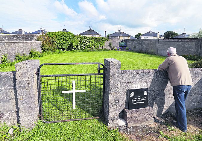 Now a well kept walled garden off Tuam's Dublin Road thanks mainly to the efforts of local people . . . part of the burial ground where nearly 800 children were interred from the '20s through to the '60s. Photo: Joe O’Shaughnessy.