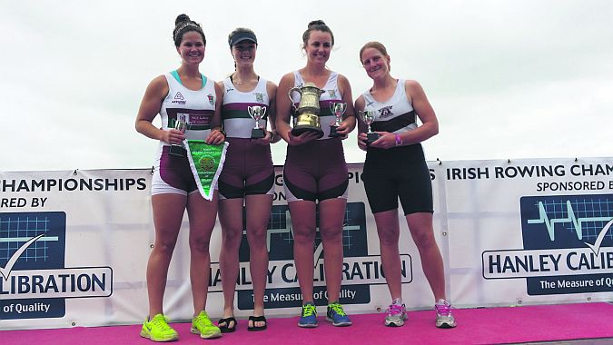 The NUI Galway crew which won the Senior Women's Coxless Fours. From left: Emily Tormey, Barbara O'Brien, Aifric Keogh and Marie O'Neill.