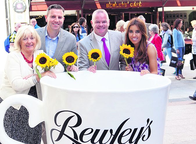 Bewley’s Veronica Campbell and Mark Saunders join Michael Craig from Galway Hospice and 2FM’s Lottie Ryan to launch Ireland’s Biggest Coffee Morning, which will take place all over the country on Thursday, September 18 – with the aim of raising €2 million the day. Details on how to register as a host and to receive your complimentary promotional pack including Bewley’s freshly ground or instant coffee can be obtained by contacting the Fundraising Team at Galway Hospice on 091-770868, or by emailing fundraising@galwayhospice.ie
