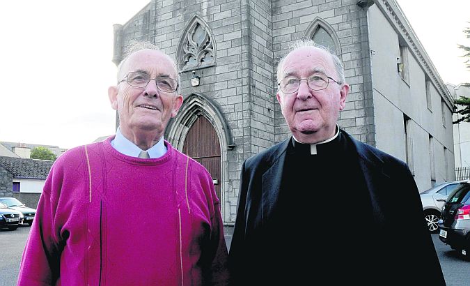 Brothers Fr Wally and Fr Bill McNamara: 'Seminaries and boarding schools in those days had strict terms unlike nowadays when pupils come home every weekend.' PHOTO: STAN SHIELDS.