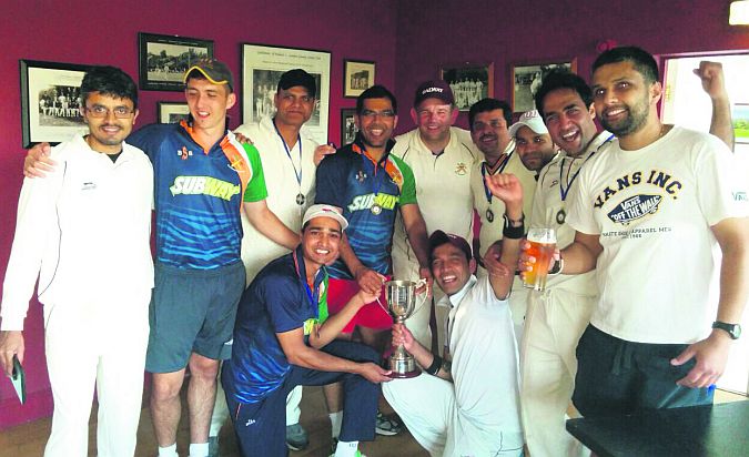 The County Galway Cricket Club which won the Munster Cup for the first time ever. Standing, left to right: Subramanyam R, Conor Mullen, Jaffer Hussain, Danish Ali, Ronan Mahon, Umair Chaudhary, Iliff Sumit, Muhammad Ali, Rohit Bisla. In front: Shariq Nasim and Tabish Ali.