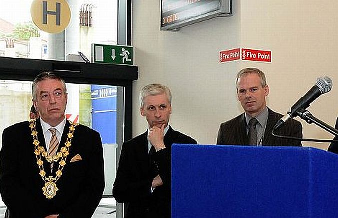 The 'bestest of friends', former Mayor of Galway City Padraig Conneely (left) and former Director of Services with Galway City Council (right) and now Sligo County Manager, Ciaran Hayes; with the then City Manager, Joe MacGrath, in more conflicted times.