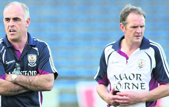 Outgoing team boss Anthony Cunningham and former coach Mattie Kenny who are the only two left in the race for the senior manager's post.