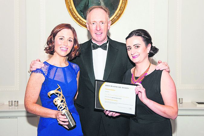 Croi Award winners at this year’s Irish Medical Times Healthcare Awards (from left) Croi Dietician Claire Kerins, CEO Neil Johnson and Croi Prevention Nurse Lead Irene Gibson. Croi won the ‘Best Student Project of the Year Award’ for its Restaurant Healthy Menu Labelling project which was written up as part of a post graduate degree undertaken by one of Croi’s cardiac dieticians Claire Kerins. And the charity was runner-up in the ‘Best Public Health Initiative of the Year’ for its Pulse Check and Pulse Awareness Programme which ran throughout the west of Ireland this year.