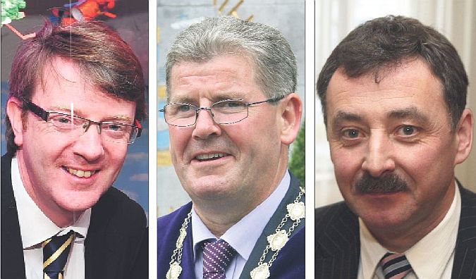 Cllr Niall McNelis: happier by the day. Cllr Frank Fahy, elected Deputy Mayor two years ago: will he get the full chain? Cllr Seamus Walsh: media rant.
