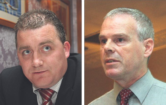 Recent traffic problems in the city have left councillor Ollie Crowe (left) pining for the traffic management days of Ciaran Hayes (right).