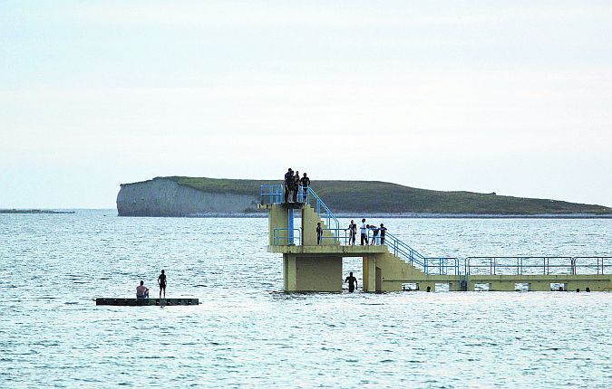 The raft off Blackrock has been popular with swimmers for decades.