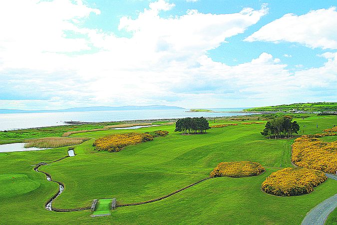 The approach to the fourth green at Galway Golf Club which has been awarded the Best Tournament venue in Connacht in 2014.