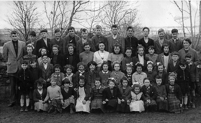 Children from Cloondahamper National School in the parish of Killererin in 1958. This is one of many images included in a new book, 'Cloondahamper – A History’ by young local author Luke Silke. Front row, from left: Kathleen Courtney, Breege Rooney, Nora Kelly, Patricia Gannon, Patsy Concannon, Pauline Silke, Kitty Miskell, Teresa Gannon, Kathy Divney, Pauline Smith, Mary Rooney, Mattie Boyle. Second row, from left: Michael Boyle, Mick Hawd, Tom Collins, Mary Collins, Mary Kelly, Teresa Concannon, Nancy Fahy, Chrissie Collins, Mary Nolan, Mary E Duggan, Ann Gannon, Nora Boyle, Teresa Connell. Third row, from left: Bridie Boyle, Mary Fahy, Nell Boyle, Sally Gannon, Carmel Connell, Annie Mitchell, Mary B Hawd, Alice Hawd, Chrissie Nolan, Olive Smith, Josie Gannon, Tom Boyle, Mary Heverin (teacher). Back row, from left: Sean Glynn (teacher), Patrick Miskell, Stephen Hansberry, Paddy Collins, Michael Fahy, Padraic Mitchell, Tom Collins, Oliver Mitchell, Christy Fahy, Tedd McDermott, Pete McDermott, Padraic Kelly. The book, Cloondahamper – A History’, will be launched this Friday night in The Red Gap, Barnaderg.