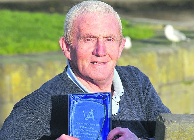 Michael Mackey with the award he won for his outstanding voluntary contribution to Galway Simon after it helped him turn his life around. PHOTO: JOE O'SHAUGHNESSY.