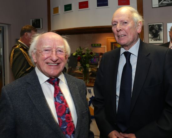 The late Tim Naughton, Connacht Tribune Group Chairman, pictured with President Michael D Higgins.