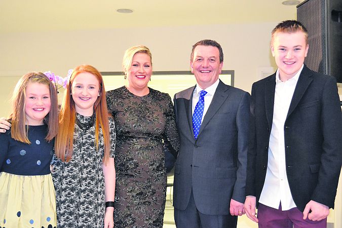 Colm Quinn with his wife Louise and children Isobelle, Emma and Adam at the official opening of Colm Quinn BMW on the Tuam Road.