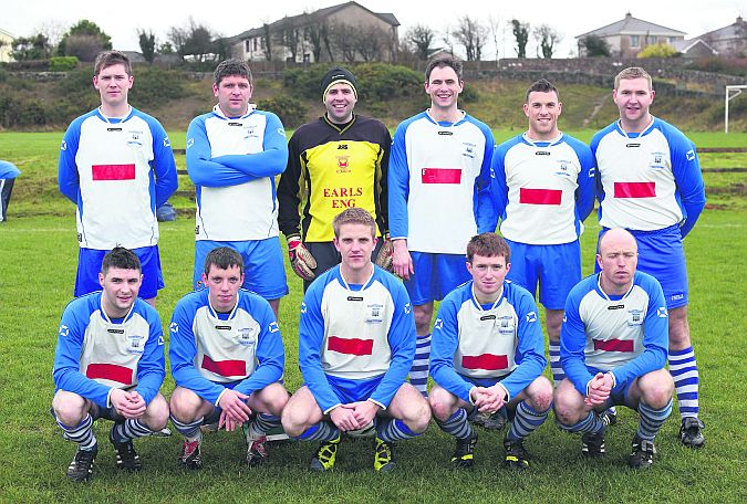 The Kiltullagh team which overcame Bohs in the clubs' Second Division tie at Miller's Lane on Sunday. Front row, left to right: Johnny Creaven, James Daly, Noel Kelly, Alan Lawless and Tommy Madden. Back row: David Shehill, Sean O'Donovan, Michael O'Donovan, Eamon Cleary, Andrew Miskella and Paul Madden.