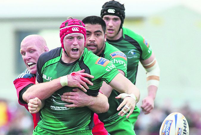 Connacht back row Eoin McKeon who is expecting a bruising battle against Bayonne in the European Challenge Cup at the Sportsground on Saturday night.