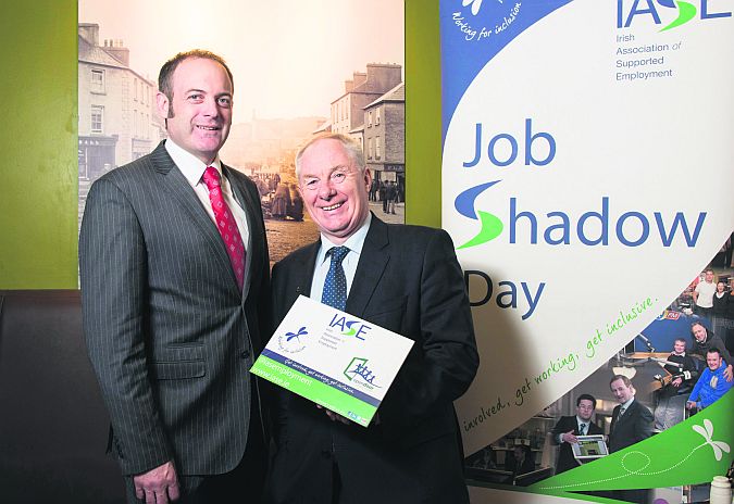 Jobs target… Greg Barry, Chairman at IASE and Michael Ring. Minister of State at the Department of Transport, Tourism and Sport.