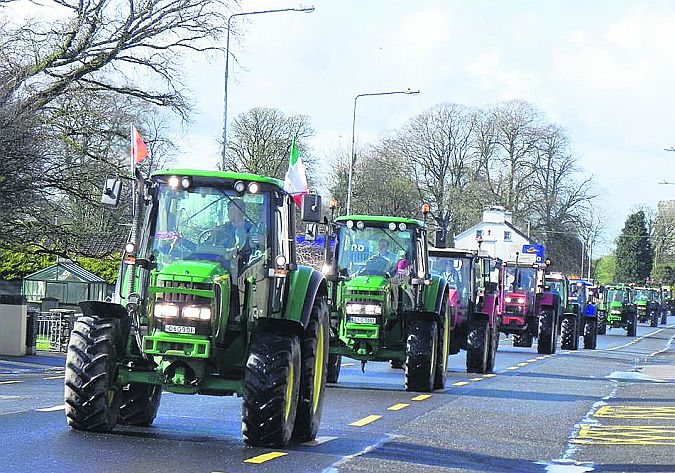 Some of the 212 tractors that took part in the first ever Barnaderg Tractor Run last year.