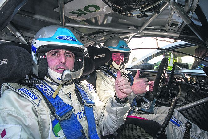 Donagh Kelly and Kevin Flanagan on their way to winning the 2015 Colm Quinn BMW Galway International Rally.