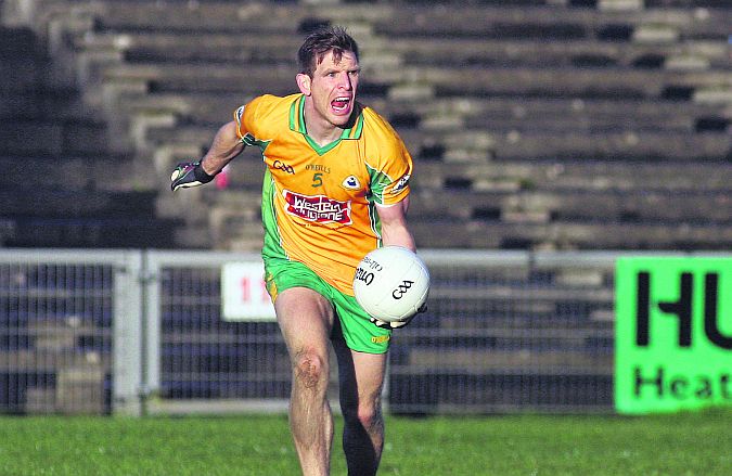 Corofin defender Kieran McGrath whose team face the ultimate test against reigning champions St. Vincent's in Saturday's All-Ireland Club football semii-final in Tullamore.