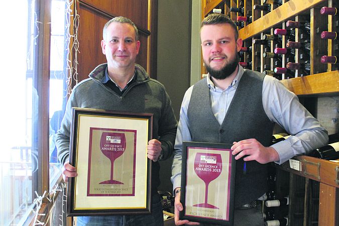 Luke Anthony and Matt Cahill from McCambridge's received their Best Food Retail Off Licence 2015 Award. The awards, which included 40 finalists, saw McCambridge’s beat stiff competition from Dublin favourites Fallon & Byrne and Donnybrook Fair.