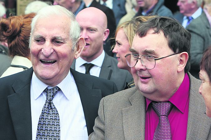 GOALKEEPING GREATS: Tipperary’s Tony Reddan and Galway's Jimmy Hegarty, who retains great memories of his hurling career despite Galway's lack of success in the sixties.