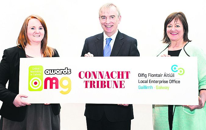 Maricka Burke Keogh, Dave Hickey and Breda Fox launching the OMiG Awards.