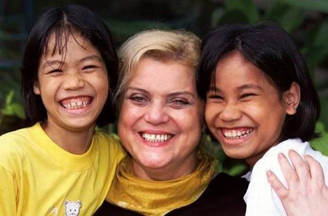 Christina Noble, who has gained international renown for her humanitarian work wth children.