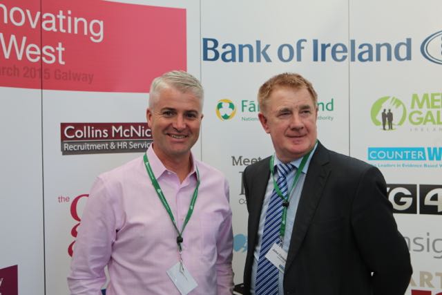 John McGuire, CEO of Game Golf and John Concannon, Managing Director of JFC Manufacturing at the Innovating West conference where details of the new Innovation Hub were outlined