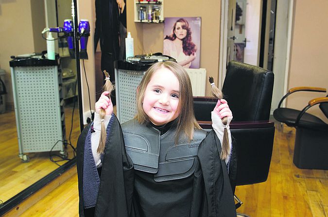 Four year old Róisín Smith with her hair.