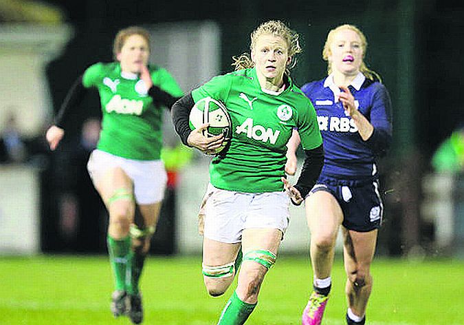 Galway's Claire Molloy who played a key role in Ireland's Six Nations title clinching victory over Scotland last Sunday.