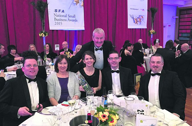 The Topform Management Team pictured with the award (from left) Alan Wiseman, Maria Murphy, Aislin Le Provost, Paul Glynn, David Prendergast and Dermot Spellacy.