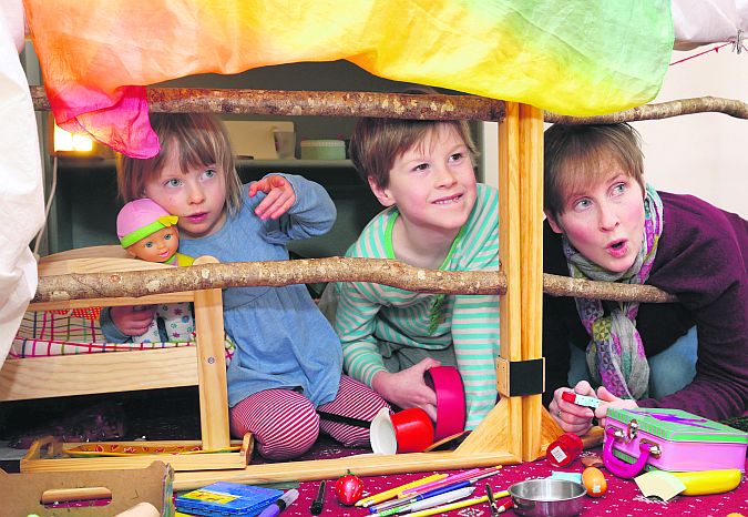 Pauline O'Reilly with her children Finn and Caragh. “A lot of people say to me, ‘aren’t you great’, but you get used to it,” she says of home-education. Photo: Joe O'Shaughnessy.