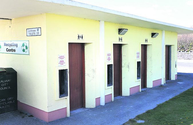 The out-of-use public toilets on Salthill Prom.