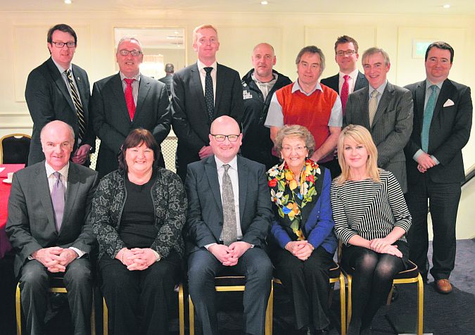 Galway retailers with Junior Minister Ged Nash, Deputy Derek Nolan and Cllr Neil McNeilis in the Meyrick Hotel recently to discuss the challenges facing the retail sector in the city.