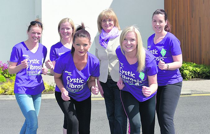 Athenry Ladies taking part in the Dublin Mini Marathon for Cystic Fibrosis (from left) Mary Mahon Rohan; Lorraine Mahon Connolly; Angela McManamon; Mary Lane Heneghan (representing CF); Catriona Mahon and Irene Hynes in Athenry recently. Photo: Joe Travers.