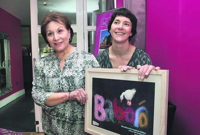 Outgoing Artistic Director of Baboró, Lali Morris (left), and Aislinn Ó hEocha who has been appointed Executive Artistic Director. Photo: Joe O'Shaughnessy.