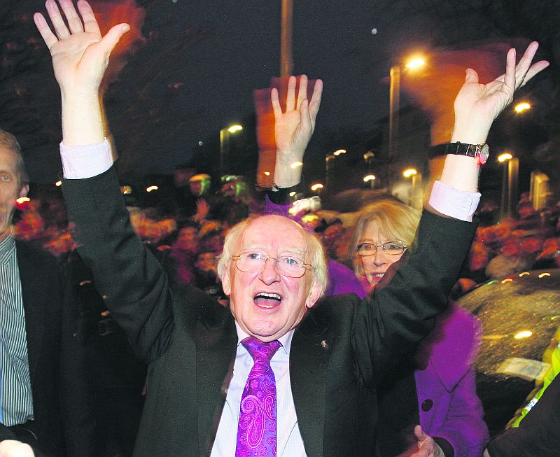 President Michael D Higgins coming home after his election as President - but will it be open to a much younger candidate this time?