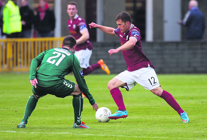 On target: Galway United's Jake Keegan who was the matchwinner in Monday night's EA Sports Cup semi-final against Bohemians at Eamonn Deacy Park.