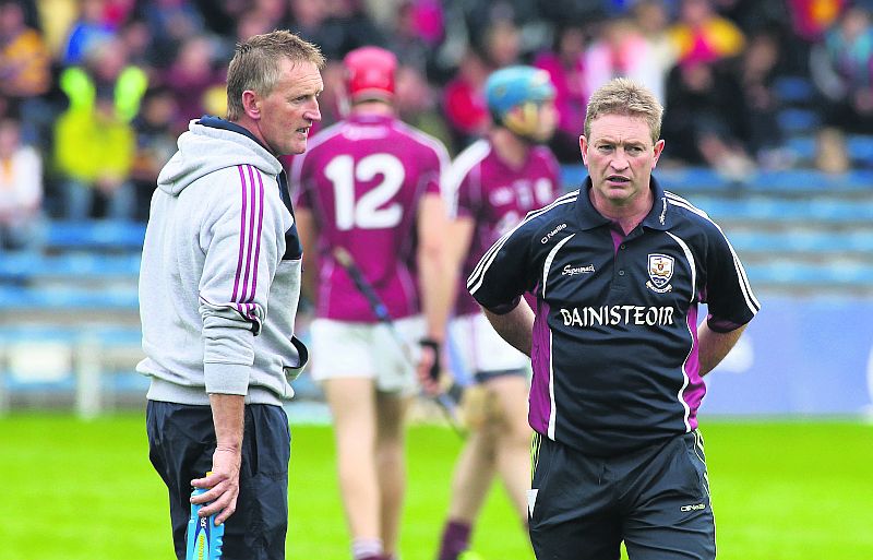 Galway intermediate hurling team selectors Tony Keady and Johnny Kelly.