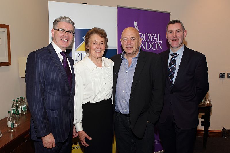 Jarlath Jordan of Moneybutler Galway and former Chairman of PIBA, Anne Hession of Hession Life & Pensions, Craughwell, Guest Speaker Pat Falvey, and Shane Donnellan of Donnellan & Co. Loughrea, board member of PIBA, at the recent AGM of PIBA.