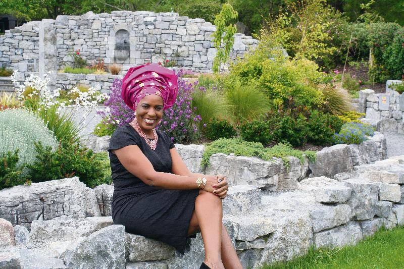 Mum of the Year nominee Siphatisime Moyo pictured at the Garden of Remembrance in Salthill.