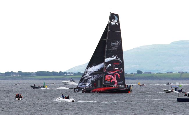 US boat Puma wins the Volvo Ocean Race final In-port Race off Salthill.