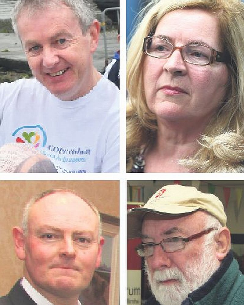 The guaranteed seat winners in the Bradley Bytes special Letters to Editor election constituency. Clockwise, from top left: Tom Roddy, Nuala Nolan, Derek Hambleton and Mike Geraghty.