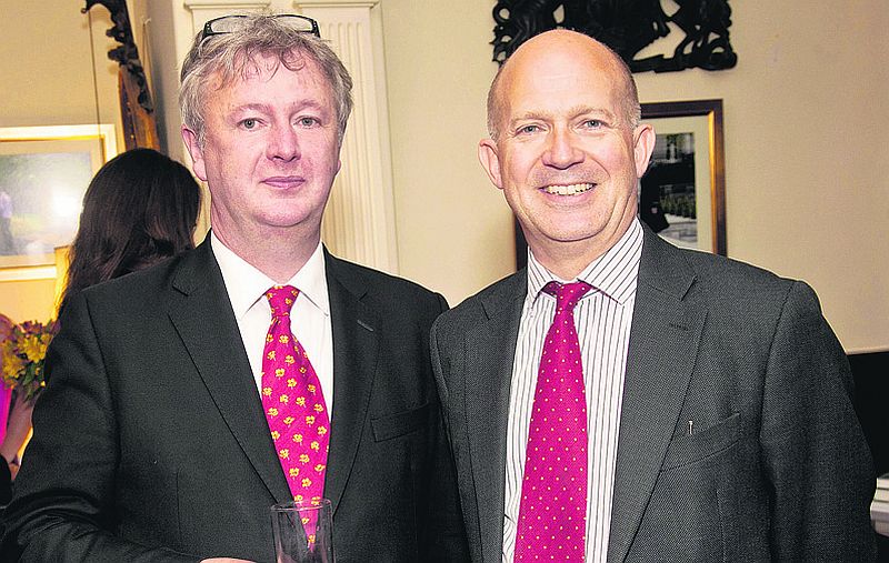 Galway meeting….Dr. Michael Casey, pictured with Dominick Chilcott, the British Ambassador to Ireland.