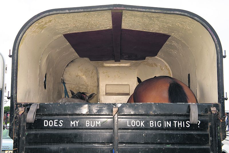 The picture . . . and caption on the trailer . . . says it all. Corrandulla Show 2015. PHOTO: EUGENE LAWLESS.