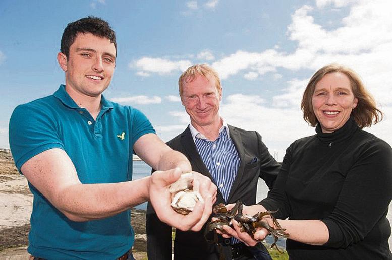 Mike Kelly of Kelly's Oysters, Fergus O'Halloran of The Twelve Hotel and Catherine Nee of Marty's Fresh Shellfish are all taking part in a campaign to promote Ireland's seafood bounty.