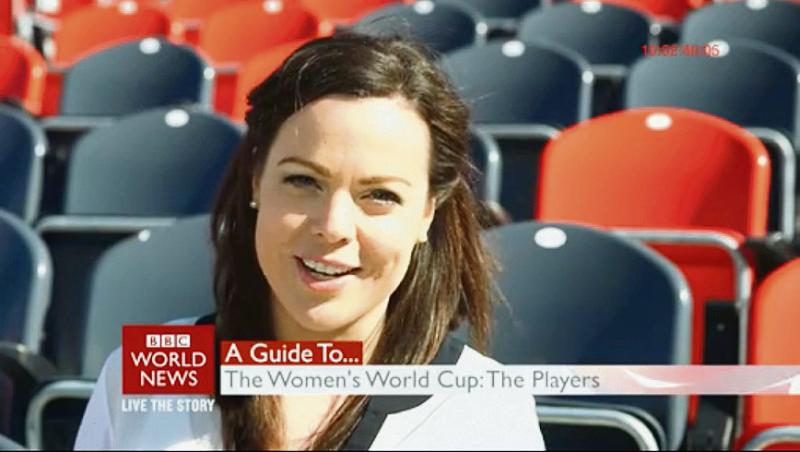 Athenry native and BBC sports reporter Sarah Mulkerrins reporting from the Women's Soccer World Cup during the Summer.