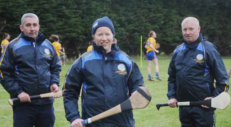 CROKE PARK BOUND: Former Galway camogie boss Noel Finn (left), Galway based Garda Ciara Moran and Tommy Larkins' Noel Murphy, who make up the Roscommon junior camogie management team.