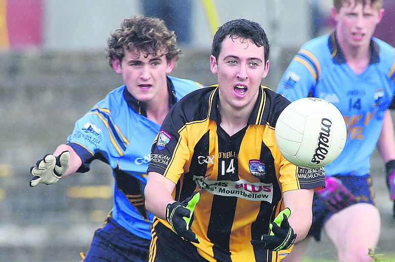 Mountbellew/Moylough Eoin Finnerty who scored 1-5 in their convincing senior football quartewr-final victory over Annaghdown at Tuamn Stadium on Sunday evening.