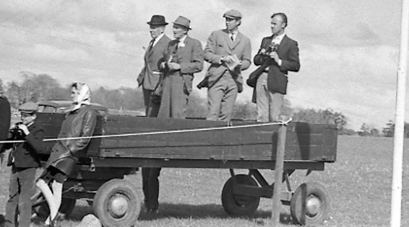 Stewards keep a close eye on matters at a point-to-point meeting in Athenry in Aeptember 1969.